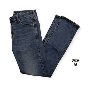 Old Navy Boys Blue 360° Stretch Karate Slim Built-In Tough Jeans Kids Size 16